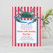 Blauwe krab Boil Stripes - Rood of marine Kaart (Staand voorkant)