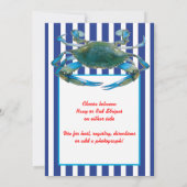 Blauwe krab Boil Stripes - Rood of marine Kaart (Achterkant)