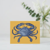 Blauwe krab briefkaart (Staand voorkant)