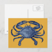 Blauwe krab briefkaart (Voorkant / Achterkant)