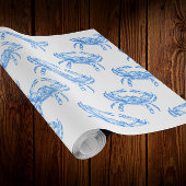  blauwe krab cadeaupapier