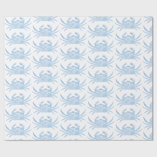 Blauwe krab cadeaupapier (Vlak)