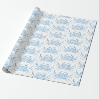 Blauwe krab cadeaupapier