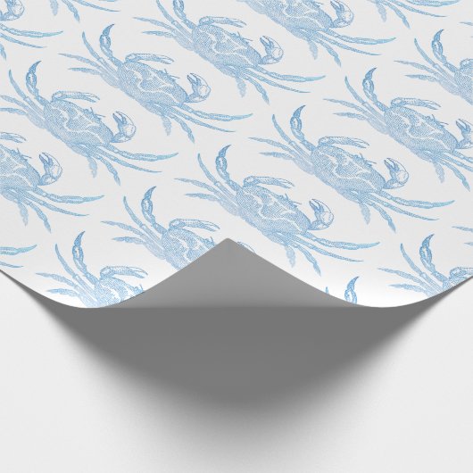 Blauwe krab cadeaupapier (Hoek)