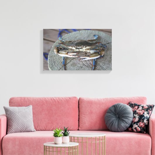 Blauwe krab Chesapeake Bay Canvas Art (Insitu (Woonkamer))