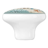 Blauwe krab collage van nautische Ephemera Waterve Keramische Knop (Zijkant)