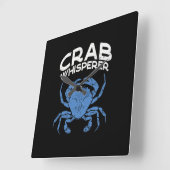 Blauwe krab - Crab Whisperer Vierkante Klok (Hoek)
