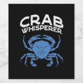 Blauwe krab - Crab Whisperer Wijn Etiket (Enkel label)