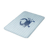 Blauwe krab die strepe Bath Mat schildert (Gekanteld)