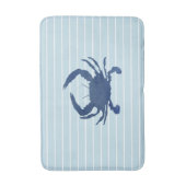 Blauwe krab die strepe Bath Mat schildert (Voorkant Verticaal)