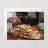 Blauwe krab feast briefkaart (Voorkant / Achterkant)