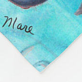 Blauwe krab fleece deken (Hoek)