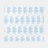 Blauwe krab fleece deken (Voorkant (Horizontaal))
