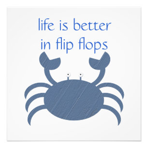 Blauwe krab foto afdruk