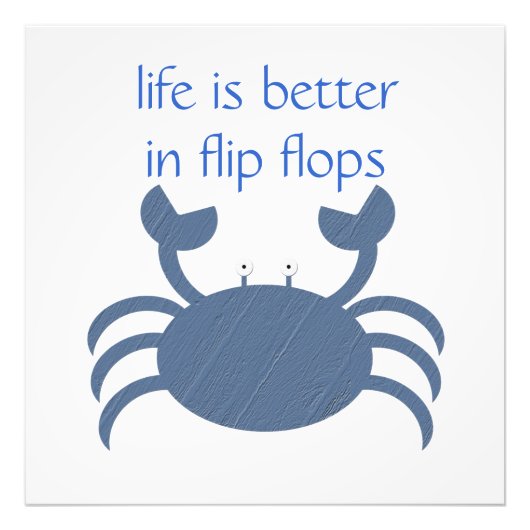 Blauwe krab foto afdruk (Voorkant)