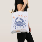 Blauwe Krab Gaststrandkit Tote Bag (Dichtbij)