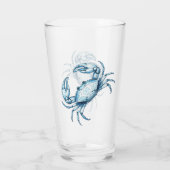 Blauwe krab glas (Achterkant)