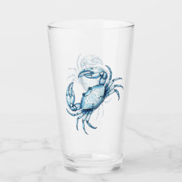 Blauwe krab glas