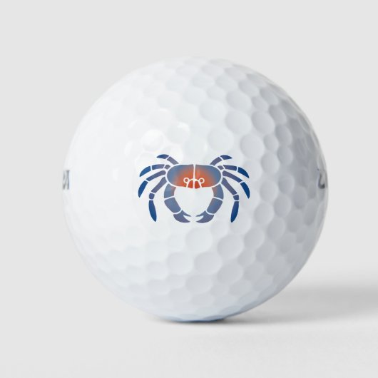 Blauwe krab golfballen (Voorkant)