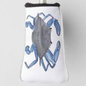 Blauwe krab  golfheadcover (Draai 90)