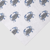 Blauwe krab Herhalend Weefseldocument Tissuepapier (Detail)