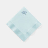  blauwe krab in blauwe luiers servet (Hoek)