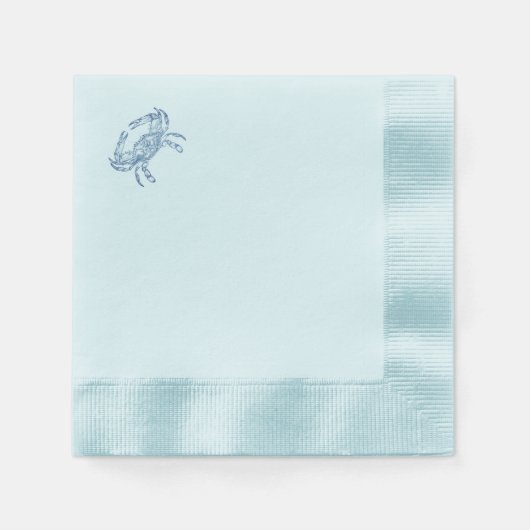 blauwe krab in blauwe luiers servet (Voorkant)