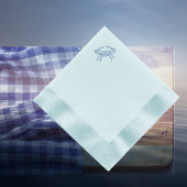 blauwe krab in blauwe luiers servet