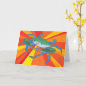 Blauwe Krab Kaart (Gele Bloem)