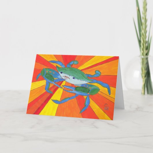 Blauwe Krab Kaart (Voorkant)