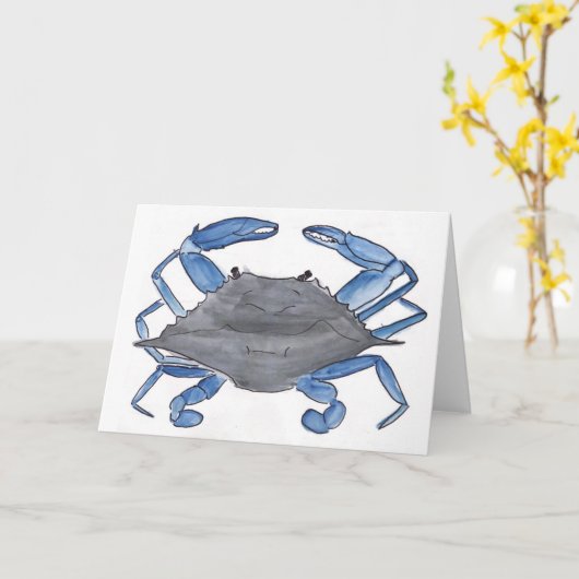 Blauwe krab kaart (Gele Bloem)