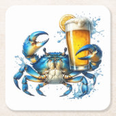 Blauwe krab kartonnen onderzetters (Voorkant)