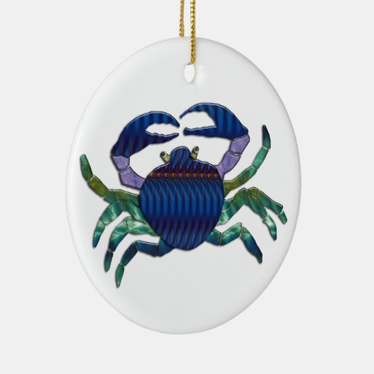 Blauwe krab keramisch ornament (Rechts)