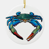 Blauwe krab keramisch ornament (Voorkant)
