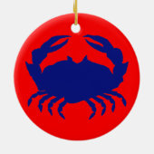 Blauwe krab keramisch ornament (Achterkant)