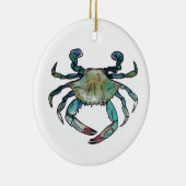 Blauwe krab keramisch ornament (Rechts)