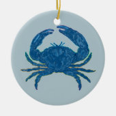 Blauwe krab keramisch ornament (Voorkant)