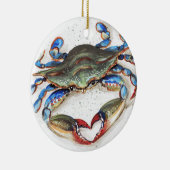 Blauwe krab keramisch ornament (Rechts)