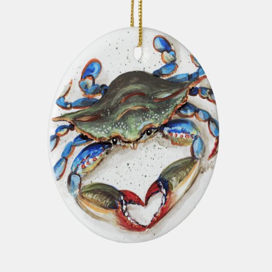 Blauwe krab keramisch ornament (Rechts)