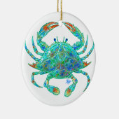 Blauwe krab keramisch ornament (Rechts)