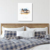 Blauwe Krab Kust Keuken Muur Decor Canvas Afdruk (Insitu (Slaapkamer))
