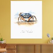 Blauwe Krab Kust Keuken Muur Decor Canvas Afdruk (Insitu (Woonkamer))