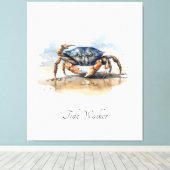 Blauwe Krab Kust Keuken Muur Decor Canvas Afdruk (Insitu (Houten vloer))