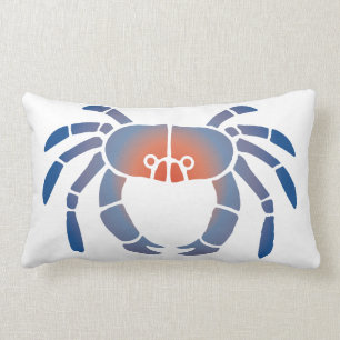 Blauwe Krab Kust Leven Lenden Kussen