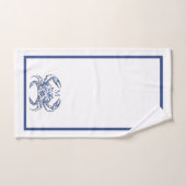 Blauwe Krab Kust Nautilus Monogram Bad Handdoek (Handdoek)