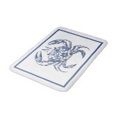 Blauwe Krab Kust Nautilus Monogram Badmat (Gekanteld)