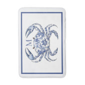 Blauwe Krab Kust Nautilus Monogram Badmat (Voorkant Verticaal)
