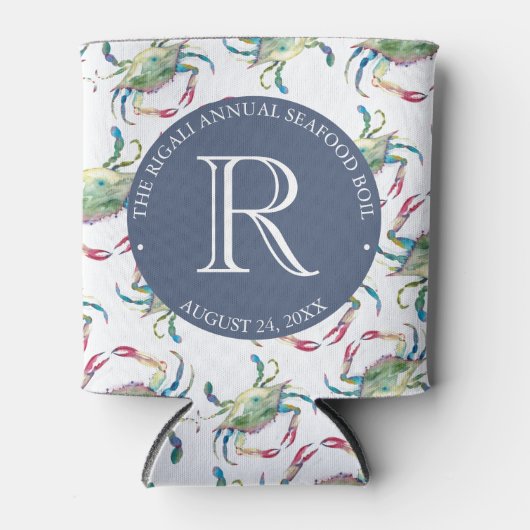 Blauwe krab Kust Nautisch Blikjeskoeler (Voorkant)