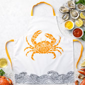 Blauwe Krab - Kust-Nautische Koken Schort