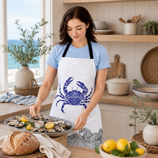 Blauwe Krab - Kust-Nautische Koken Schort